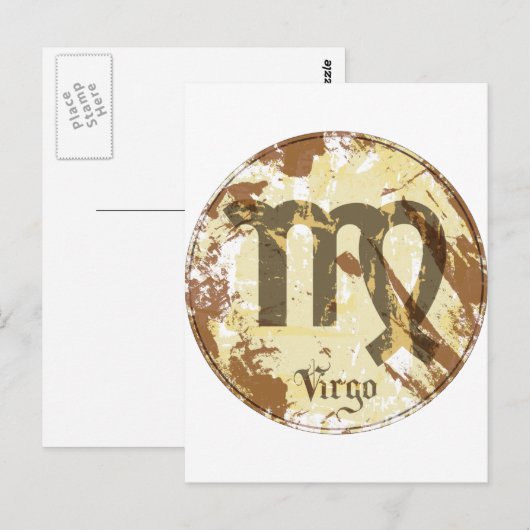 Astrologie Grunge Virgo Postkarte (Vorne/Hinten)