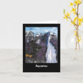 Astrologie Horoskop Aquarius Karte (Gelbe Blume)