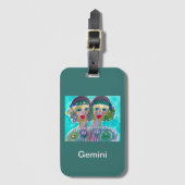 Astrologie Horoskop Gemini AkrylGepäckmarke Gepäckanhänger (Vorderseite Vertikal)