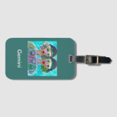 Astrologie Horoskop Gemini AkrylGepäckmarke Gepäckanhänger (Vorderseite (Horizontal))