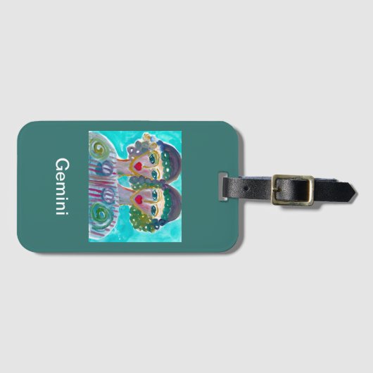 Astrologie Horoskop Gemini AkrylGepäckmarke Gepäckanhänger (Vorderseite (Horizontal))