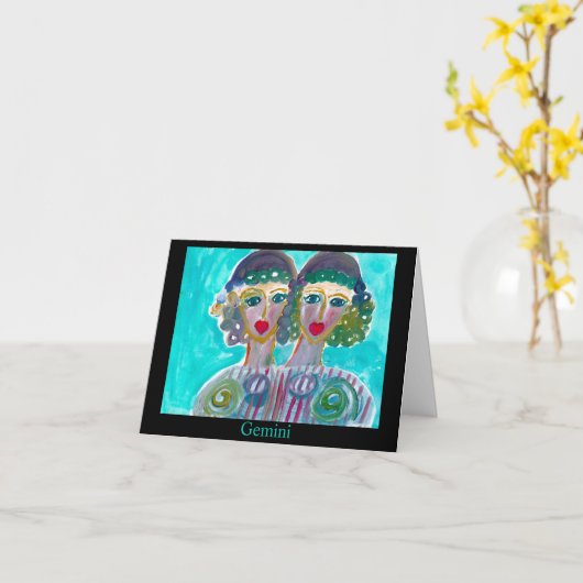 Astrologie Horoskop Gemini Karte (Gelbe Blume)