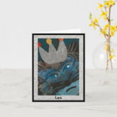 Astrologie Horoskop Leo Karte (Gelbe Blume)