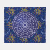 Astrologie-Karte-Fleece-Decke Fleecedecke (Vorderseite (Horizontal))