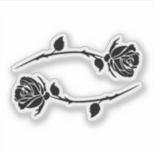 Astrologie Krebs Blumenzodiakzeichen Aufkleber (Vorderseite)