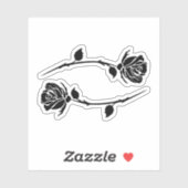 Astrologie Krebs Blumenzodiakzeichen Aufkleber (Blatt)