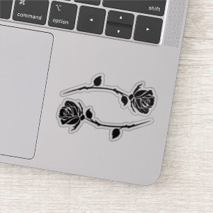 Astrologie Krebs florales Sternzeichen Aufkleber