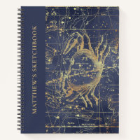 Astrologie Krebs Horoskop Sketchbook mit Name