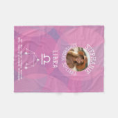 Astrologie Libra Zodiac Signa Foto Custom Geburtsd Fleecedecke (Vorderseite (Horizontal))