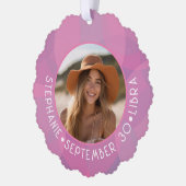 Astrologie Libra Zodiac Signa Foto Custom Geburtsd Ornament Karte (Links)