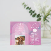 Astrologie Libra Zodiac Signa Foto Custom Geburtsd Postkarte (Stehend Vorderseite)