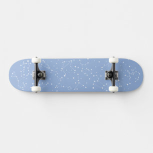 Astrologie Pastellblau Weiße Sterne Sternbild Skateboard