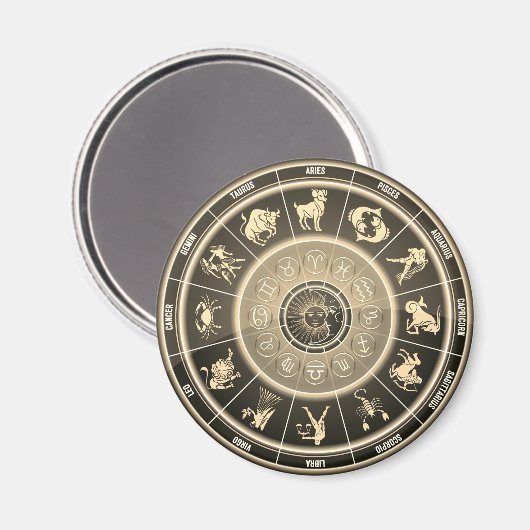 Astrologie-Radmagnet Magnet (Vorderseite/Rückseite)