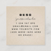 Astrologie Readings Zodiac Lunar Sign Astrologe Quadratische Visitenkarte (Rückseite)