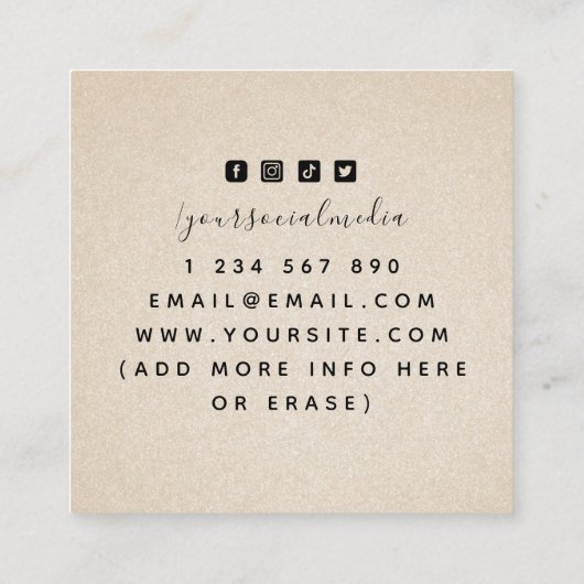 Astrologie Readings Zodiac Lunar Sign Astrologe Quadratische Visitenkarte (Rückseite)