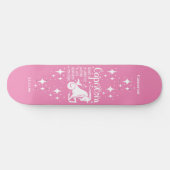 Astrologie Rosa Skateboard mit Capricorn-Symbol (Horizontal)