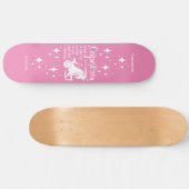 Astrologie Rosa Skateboard mit Capricorn-Symbol (Horizontal)