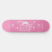 Astrologie Rosa Skateboard mit Libra-Symbol (Horizontal)