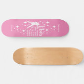 Astrologie Rosa Skateboard mit Libra-Symbol (Horizontal)