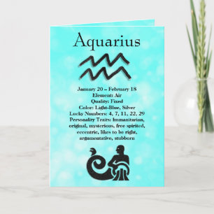 Astrologie Schild Aquarius Horoskop Zodiac Karte
