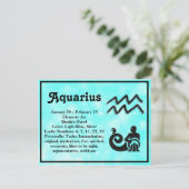 Astrologie Schild Aquarius Horoskop Zodiac Postkarte (Stehend Vorderseite)