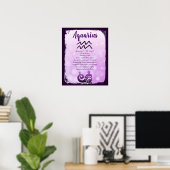 Astrologie Schild Aquarius Horoskop Zodiac Symbol (Heimbüro)