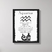Astrologie Schild Aquarius Horoskop Zodiac Symbol (Vorderseite)