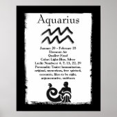 Astrologie Schild Aquarius Horoskop Zodiac Symbol (Vorne)