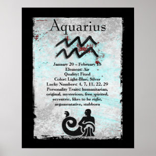 Astrologie Schild Aquarius Horoskop Zodiac Symbol