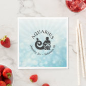 Astrologie Schild Aquarius Horoskop Zodiac Symbol Serviette (Beispiel)