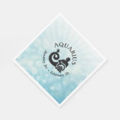 Astrologie Schild Aquarius Horoskop Zodiac Symbol Serviette (Ecke)
