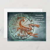 Astrologie Scorpio Horoskop Personalize-Nachricht Postkarte (Vorne/Hinten)