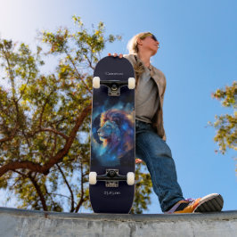 Astrologie Skateboard mit Leo Symbol