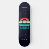 Astrologie Skateboard mit Libra Symbol (Vorderseite)