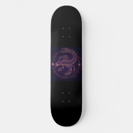 Astrologie Skateboard mit Scorpio-Symbol