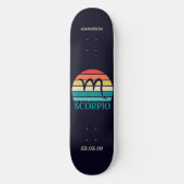 Astrologie Skateboard mit Scorpio-Symbol (Vorderseite)