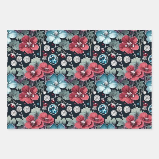 Astrologie Skorpio Blume Kristallleuchten Geschenkpapier Set (Vorderseite 2)