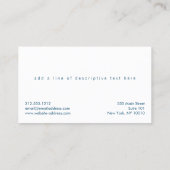 Astrologie, Sterne, Planet Blau Visitenkarte (Rückseite)