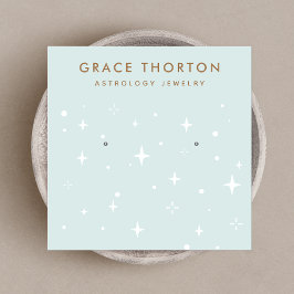 Astrologie Sterne Schmuckausweis-Karte erden Quadratische Visitenkarte