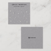 Astrologie Sterne Stud Earring Display Gray Kraft Quadratische Visitenkarte (Vorne/Hinten)