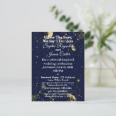 Astrologie & Sternennacht | Celestial Wedding Postkarte (Stehend Vorderseite)