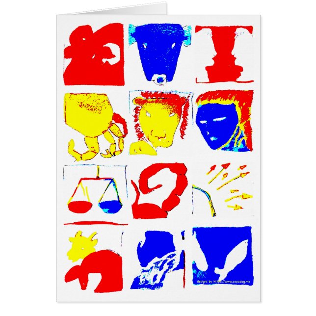 Astrologie-Symbol-Karte (Vorne)