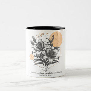 Astrologie/Taurus Zodiac Blume Lily Zweifarbige Tasse