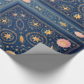 Astrologie Theme Wrapping Paper Geschenkpapier (Ecke)