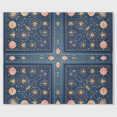 Astrologie Theme Wrapping Paper Geschenkpapier (Flach)