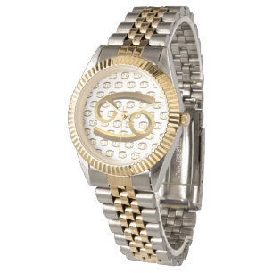 Astrologie-Tierkreis-Zeichen-Krebs-Goldsymbol Armbanduhr