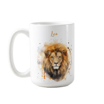 Astrologie Tierzeichen von Leo in Aquarell