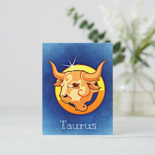 Astrologie Unterschrift Taurus Postkarte (Stehend Vorderseite)