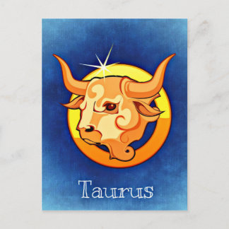 Astrologie Unterschrift Taurus Postkarte