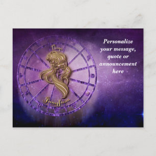 Astrologie Virgo Horoskop Personalize-Nachricht Ankündigungspostkarte